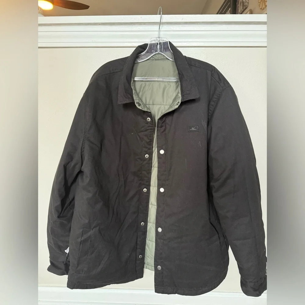 NWT O’Neill Zephyr reversible men’s olive coat jacket XXL